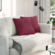 VidaXL coussins de canapé 2 pcs vin rouge 45 x 45 cm tissu