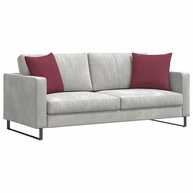 VidaXL coussins de canapé 2 pcs vin rouge 45 x 45 cm tissu