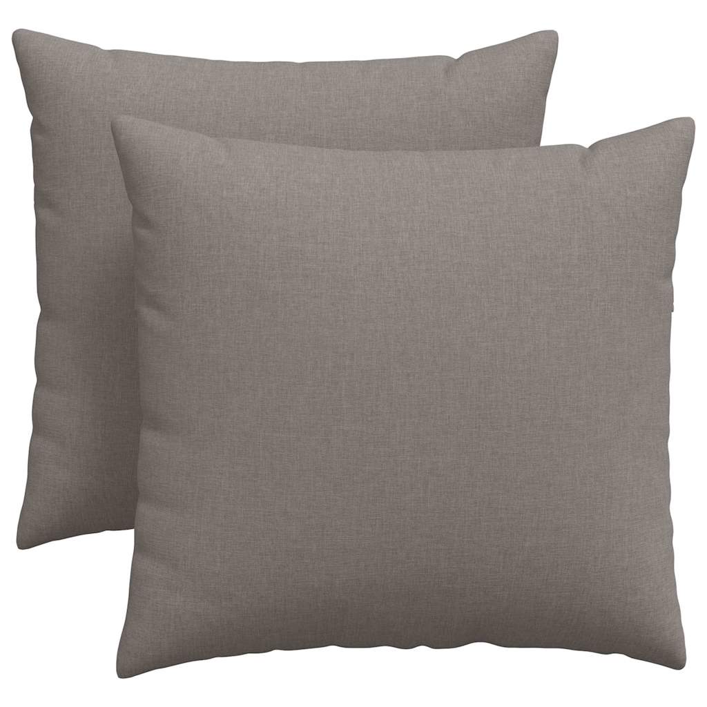 VidaXL coussins de canapé 2 pcs tissu taupe 45 x 45 cm
