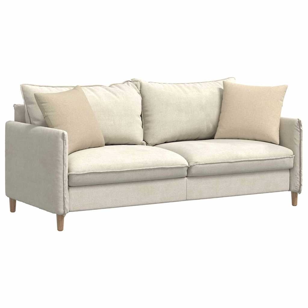 VidaXL coussins de canapé 2 pcs crème 45 x 45 cm tissu