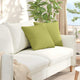 VidaXL coussins de canapé 2 pcs tissu vert clair 45 x 45 cm