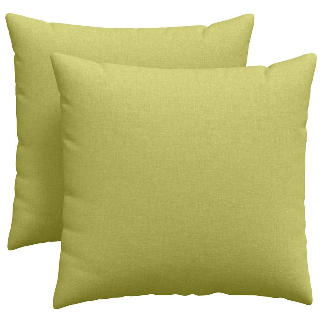 VidaXL coussins de canapé 2 pcs tissu vert clair 45 x 45 cm