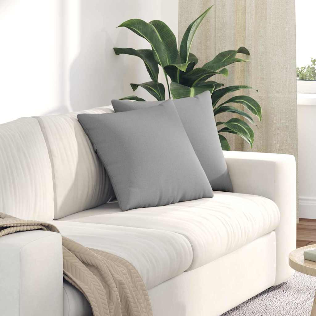 VidaXL coussins de canapé 2 pcs gris nuage 45 x 45 cm tissu