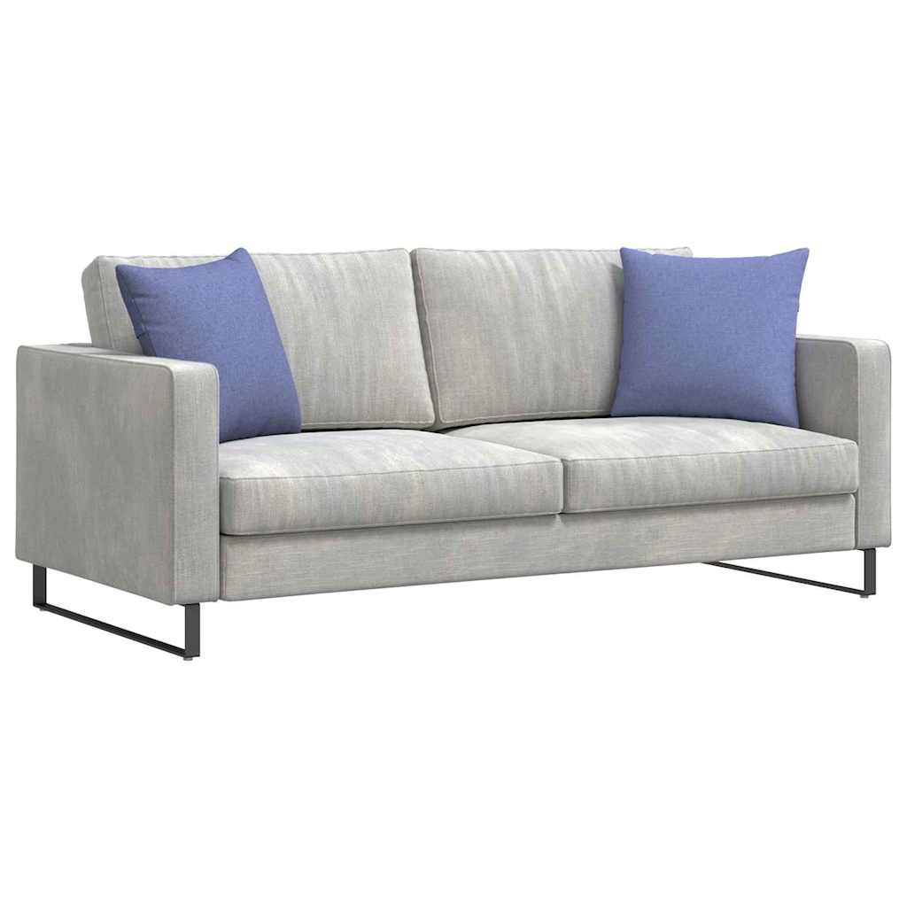 VidaXL coussins de canapé 2 pcs jean bleu 45 x 45 cm tissu