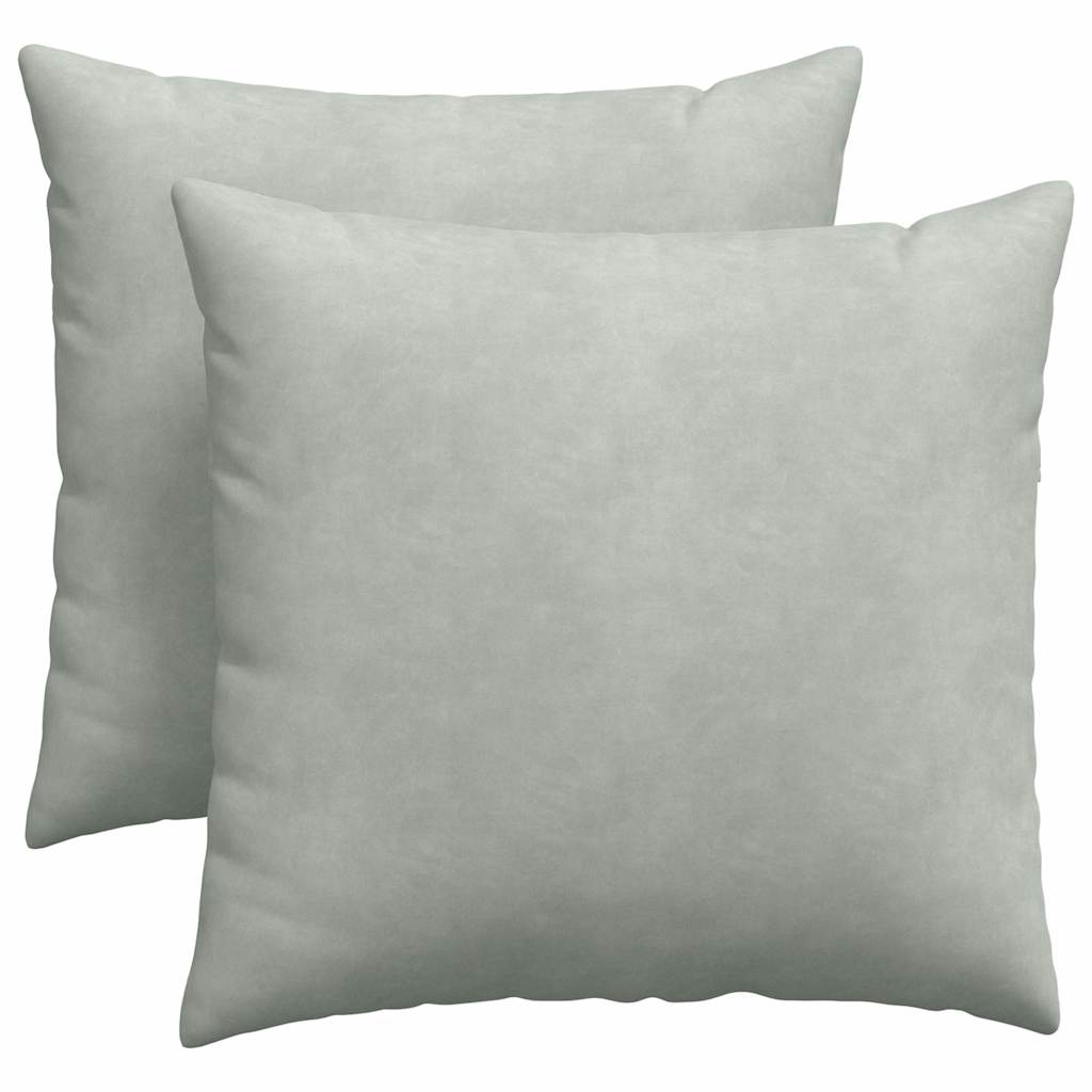 VidaXL coussins de canapé 2 pièces gris clair 45 x 45 cm tissu corde