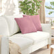 VidaXL coussins de canapé, 2 pièces, tissu corde rose 45 x 45 cm
