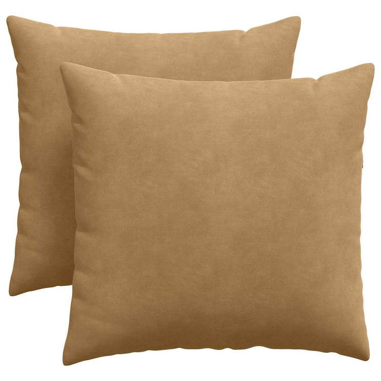 VidaXL coussins de canapé 2 pièces marron 45 x 45 cm tissu corde