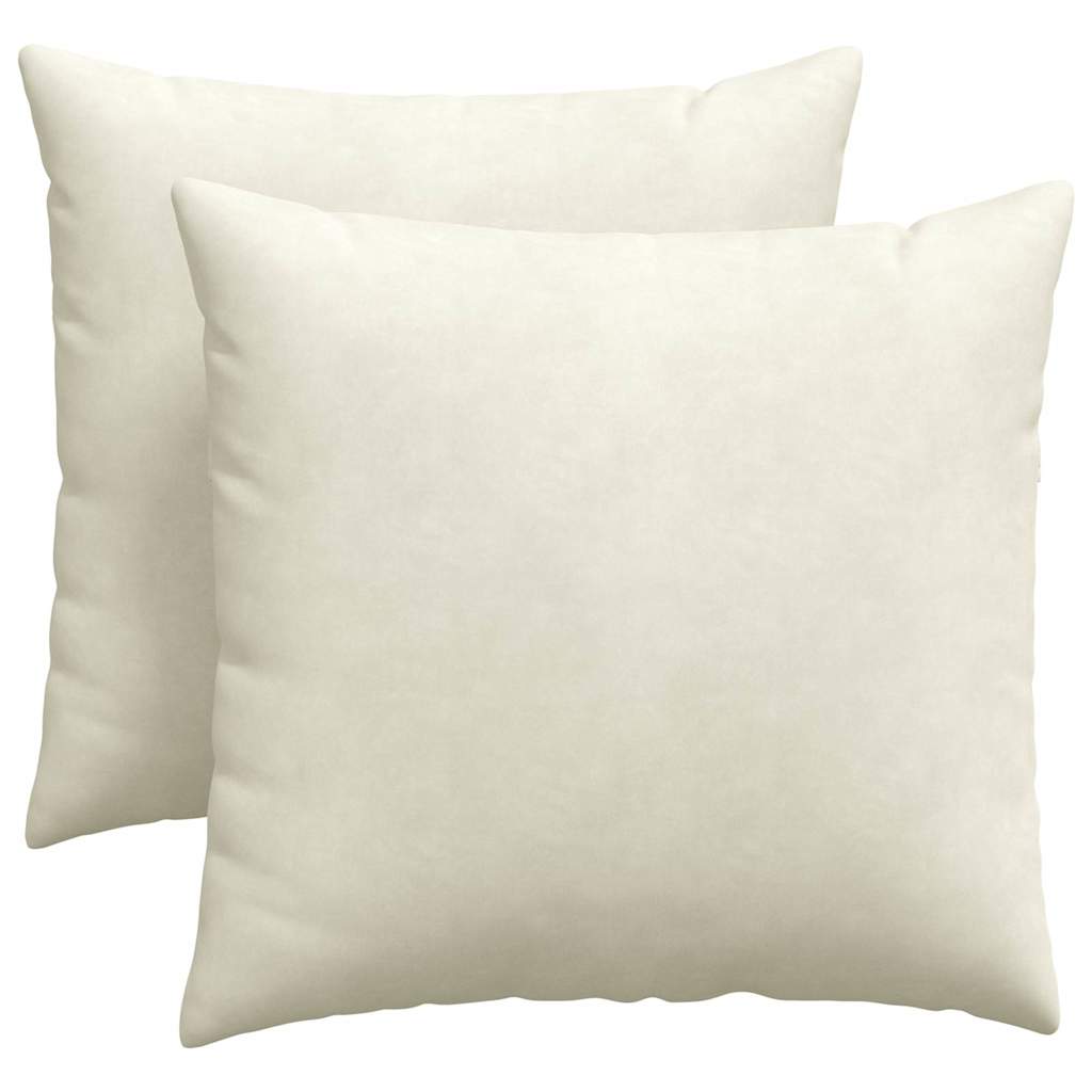 VidaXL coussins de canapé 2 pièces crème 45 x 45 cm tissu corde