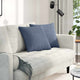 VidaXL coussins de canapé 2 pièces bleu 45 x 45 cm tissu corde