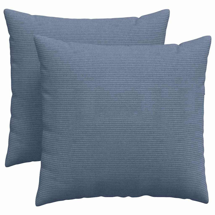 VidaXL coussins de canapé 2 pièces bleu 45 x 45 cm tissu corde