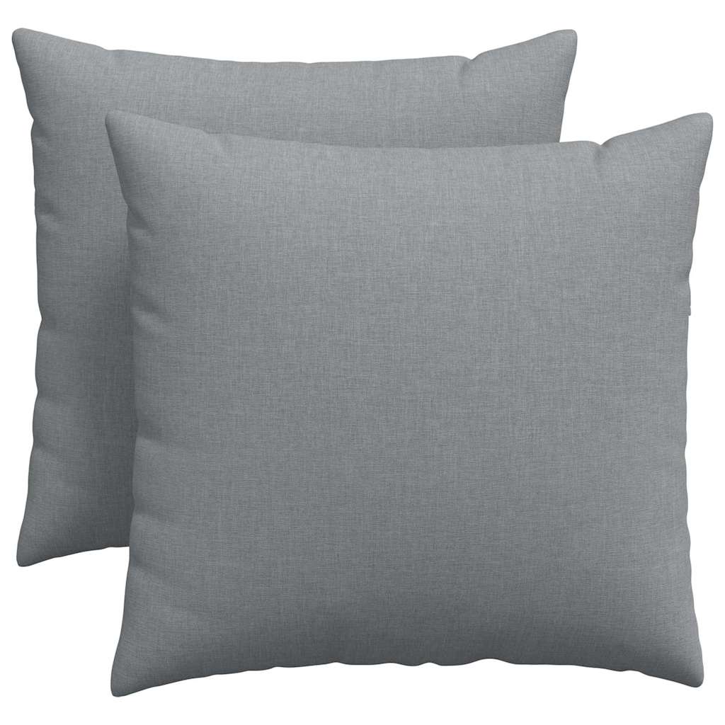 VidaXL coussins de canapé 2 pcs tissu gris clair 50 x 50 cm