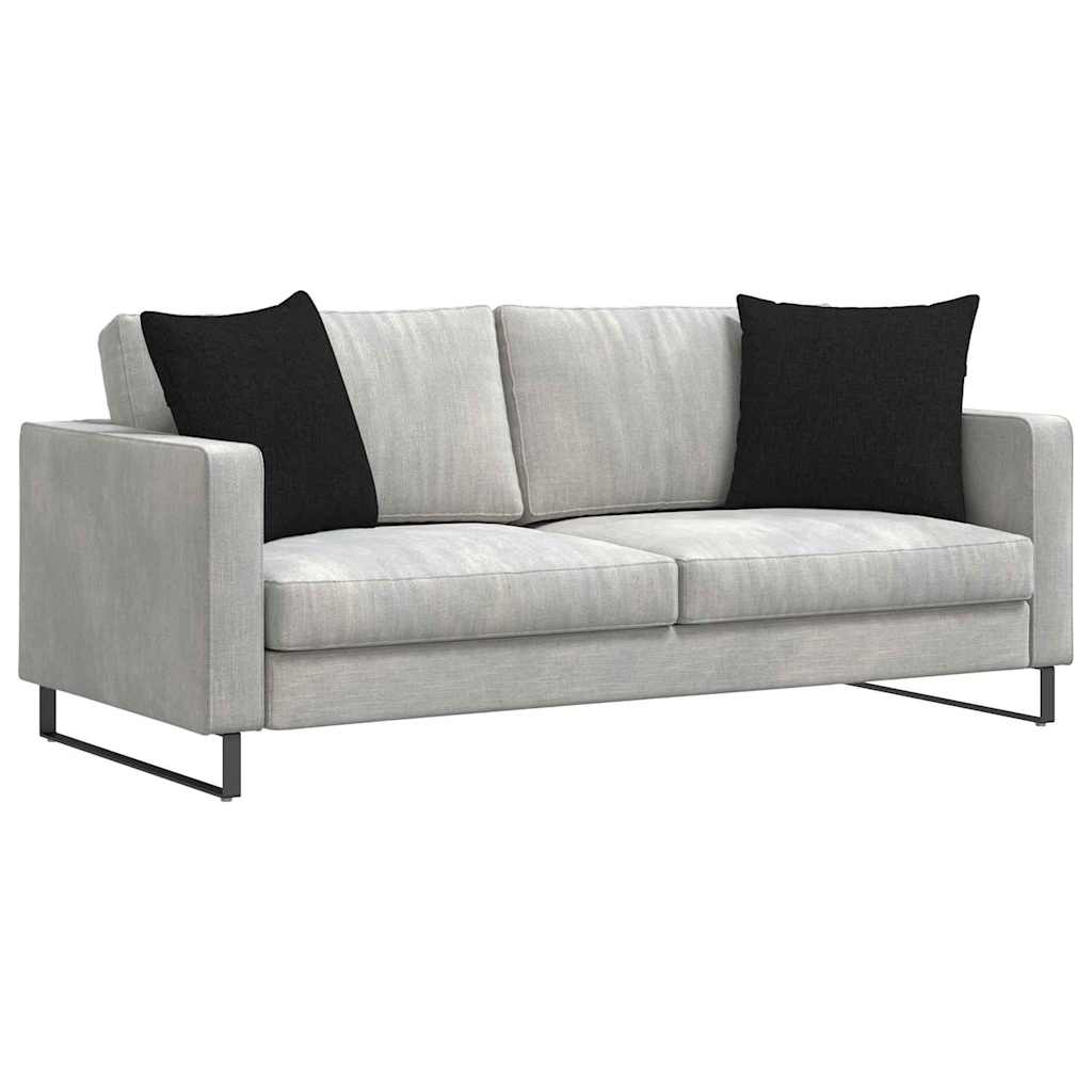 VidaXL coussins de canapé 2 pcs noir 50 x 50 cm tissu