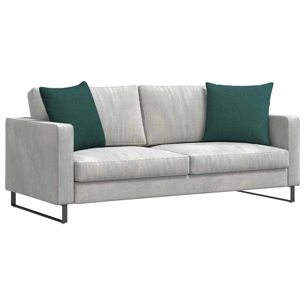 VidaXL coussins de canapé 2 pcs tissu vert foncé 50 x 50 cm