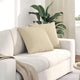 VidaXL coussins de canapé 2 pcs crème 50 x 50 cm tissu