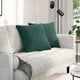VidaXL coussins de canapé 2 pièces tissu corde vert foncé 50 x 50 cm