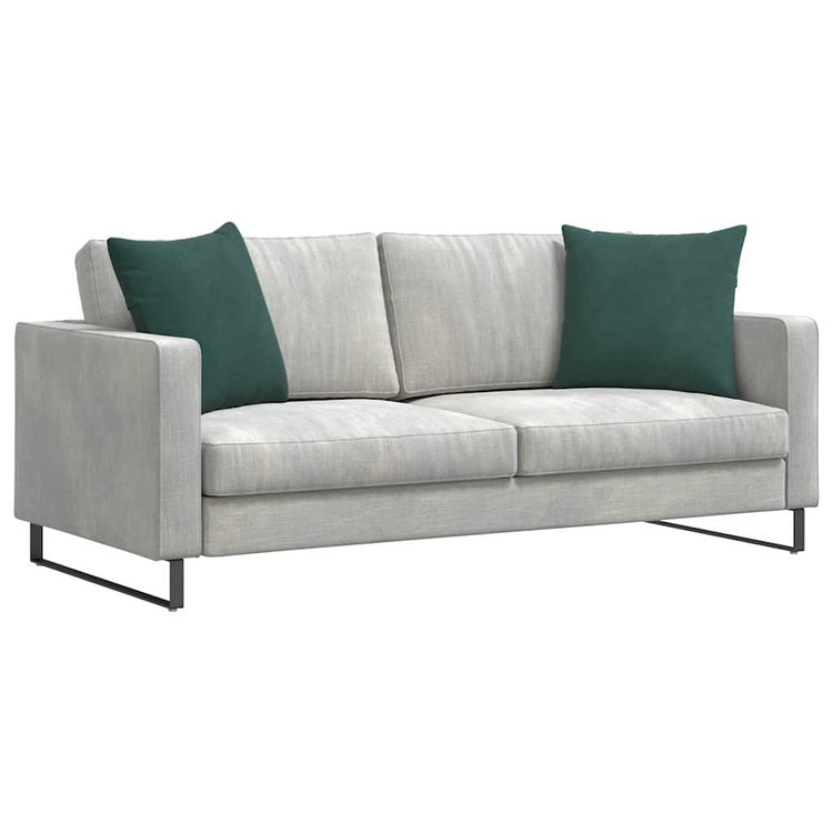 VidaXL coussins de canapé 2 pièces tissu corde vert foncé 50 x 50 cm