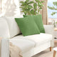 VidaXL coussins de canapé 2 pièces tissu corde vert clair 50 x 50 cm