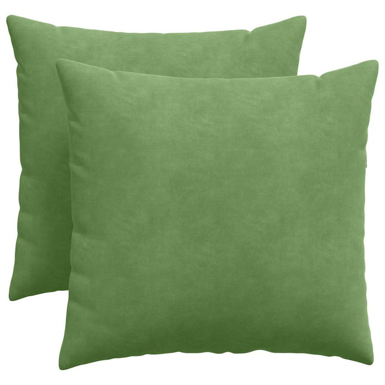 VidaXL coussins de canapé 2 pièces tissu corde vert clair 50 x 50 cm