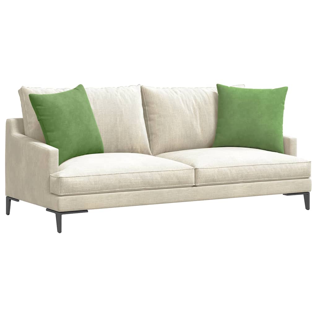 VidaXL coussins de canapé 2 pièces tissu corde vert clair 50 x 50 cm