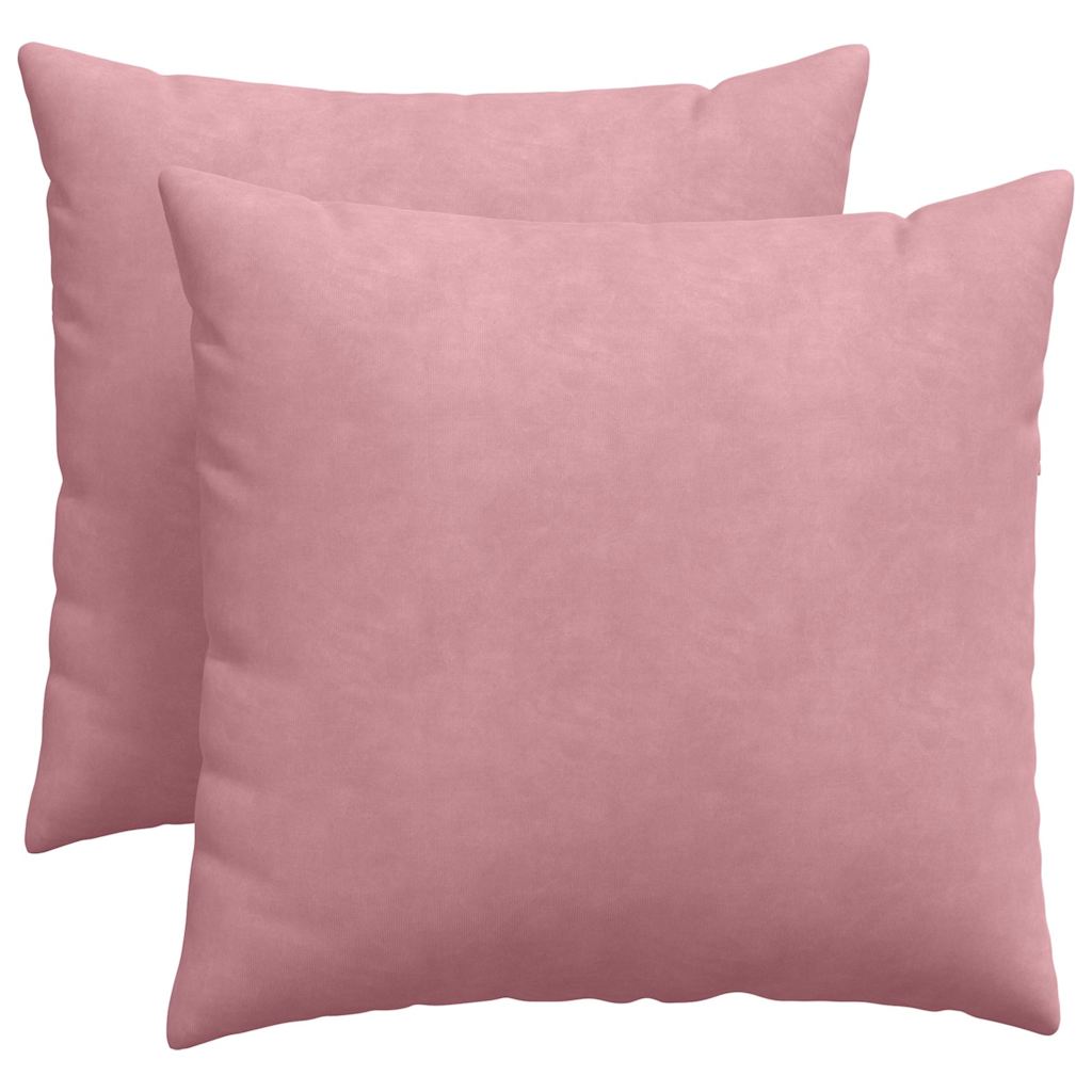 VidaXL coussins de canapé 2 pièces rose 50 x 50 cm tissu corde