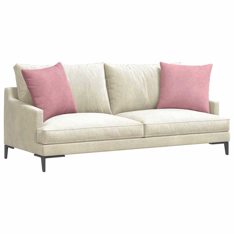 VidaXL coussins de canapé 2 pièces rose 50 x 50 cm tissu corde
