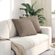 VidaXL coussins de canapé 2 pièces taupe 50 x 50 cm tissu