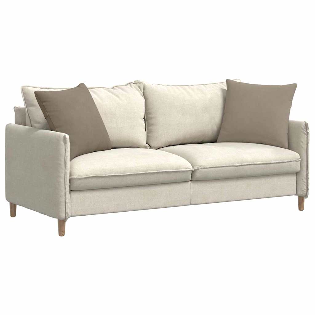 VidaXL coussins de canapé 2 pièces taupe 50 x 50 cm tissu