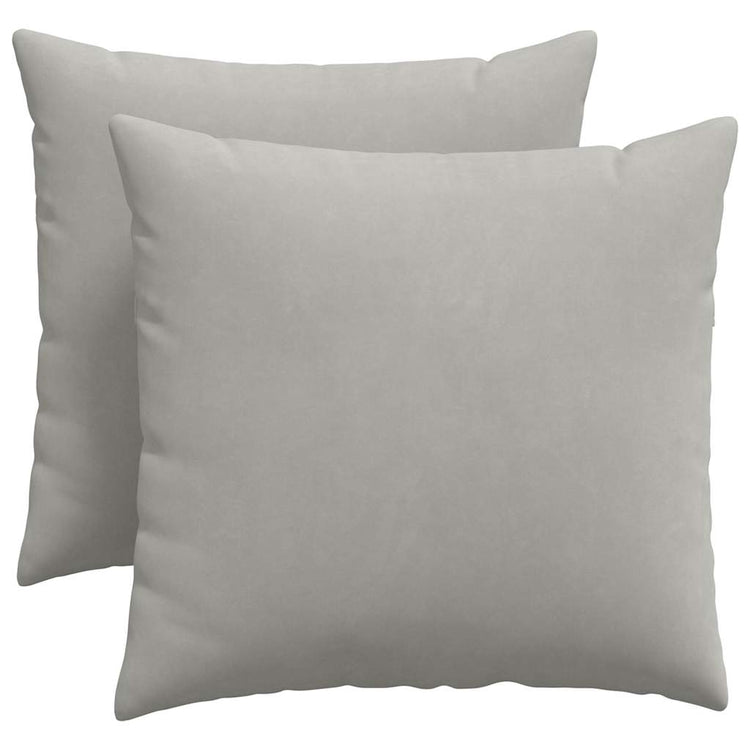VidaXL coussins de canapé 2 pièces tissu gris clair 50 x 50 cm