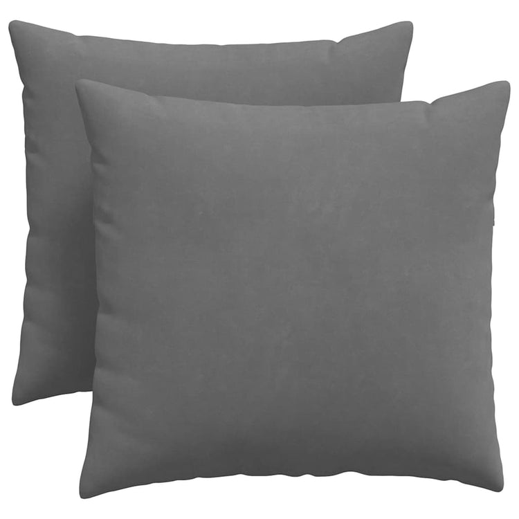 VidaXL coussins de canapé 2 pièces tissu gris foncé 50 x 50 cm