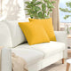 VidaXL coussins de canapé 2 pièces jaune clair 50 x 50 cm tissu corde