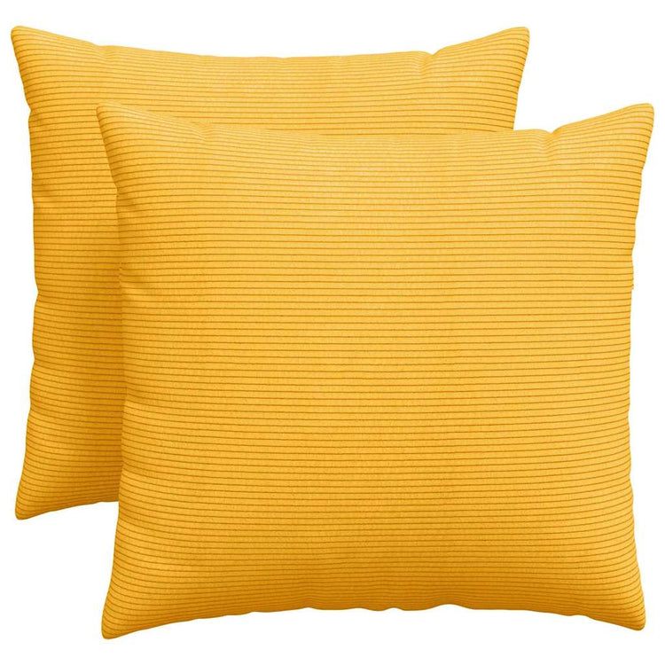 VidaXL coussins de canapé 2 pièces jaune clair 50 x 50 cm tissu corde