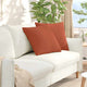 VidaXL coussins de canapé 2 pièces rouge-orange 50 x 50 cm tissu corde