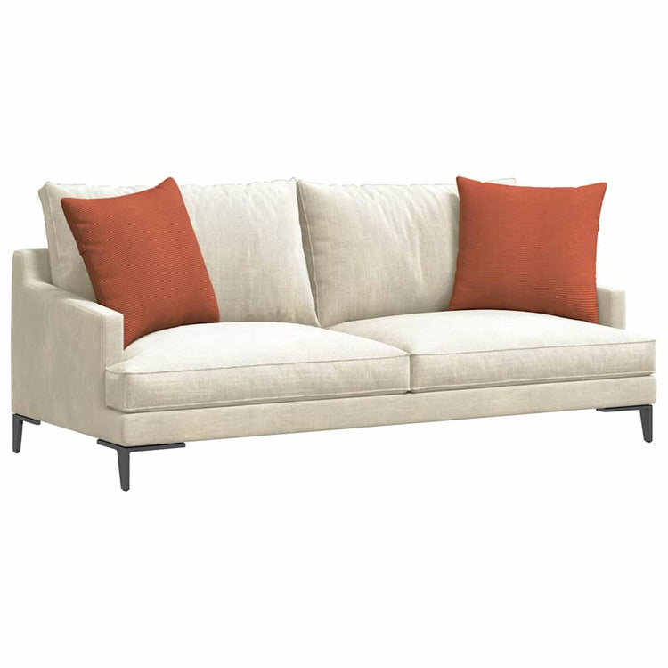 VidaXL coussins de canapé 2 pièces rouge-orange 50 x 50 cm tissu corde