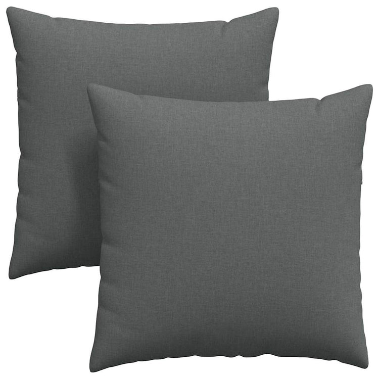 VidaXL coussins de canapé 2 pcs tissu gris foncé 60 x 60 cm
