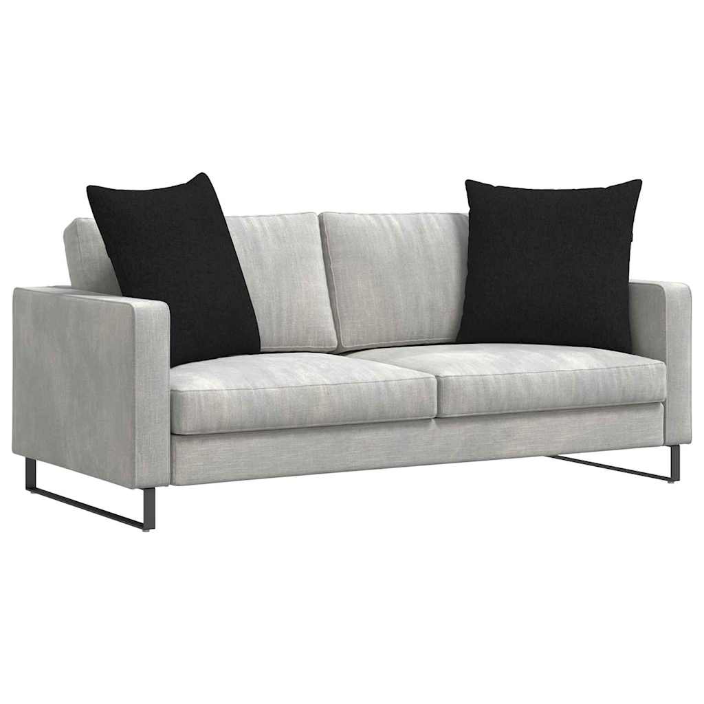 VidaXL coussins de canapé 2 pcs noir 60 x 60 cm tissu
