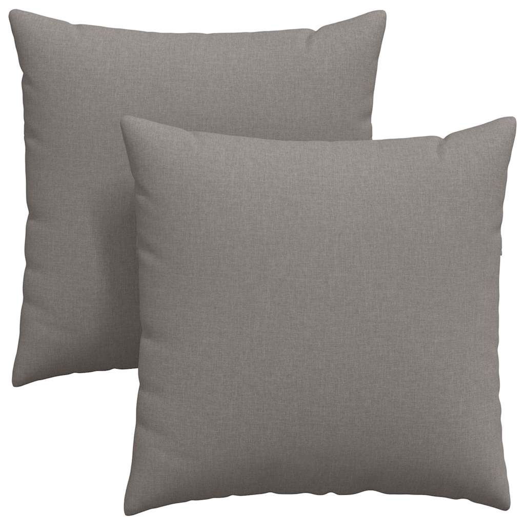 VidaXL coussins de canapé 2 pcs tissu taupe 60 x 60 cm