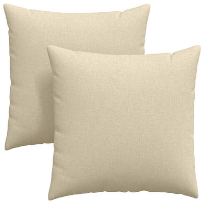 VidaXL coussins de canapé 2 pcs tissu crème 60 x 60 cm