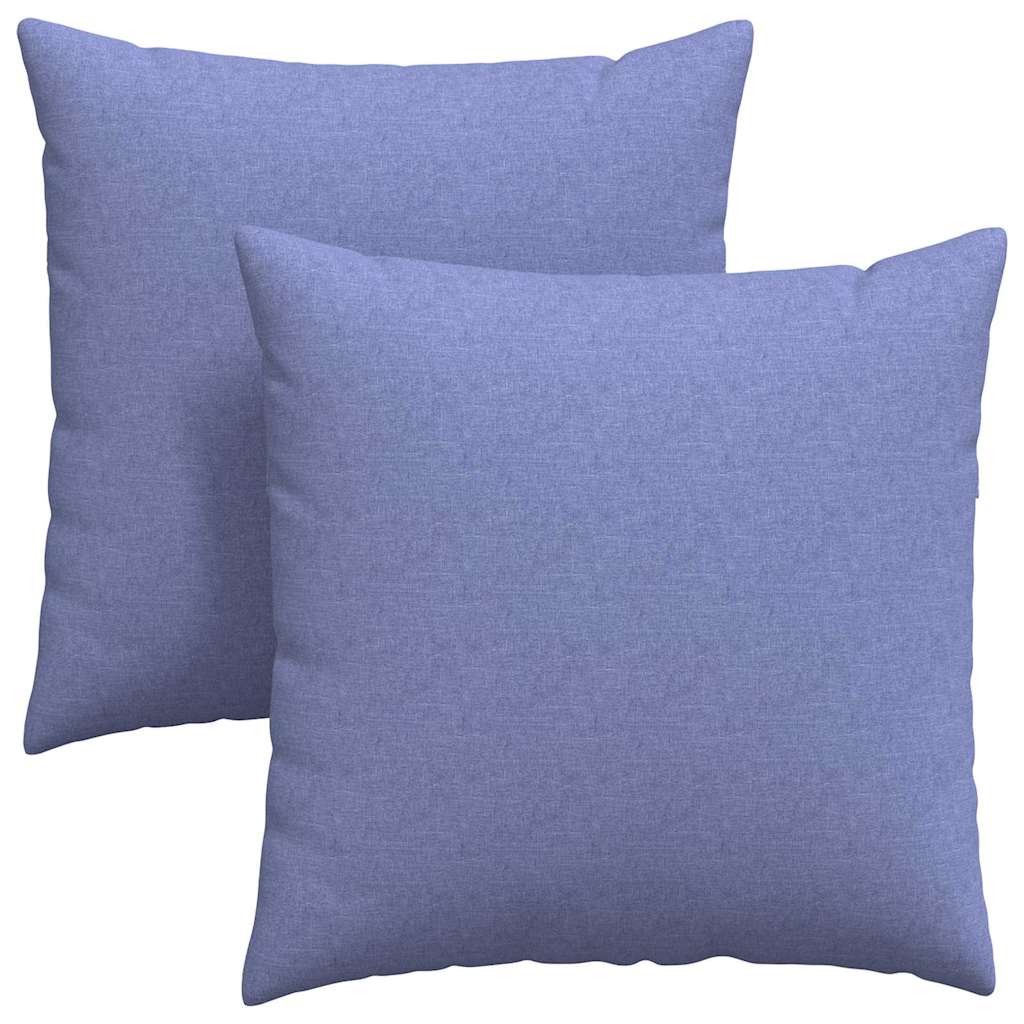 VidaXL coussins de canapé 2 pcs jean bleu 60 x 60 cm tissu