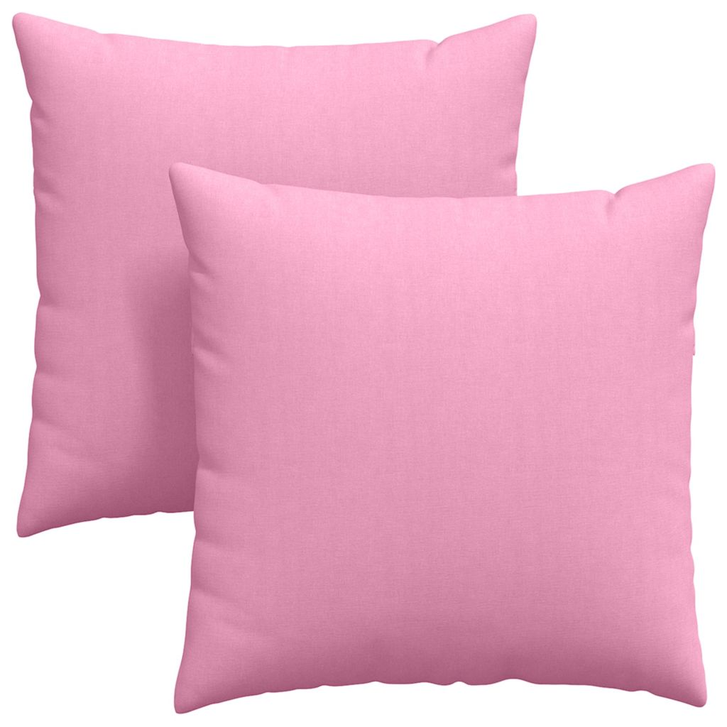 VidaXL coussins de canapé 2 pcs rose 60 x 60 cm tissu