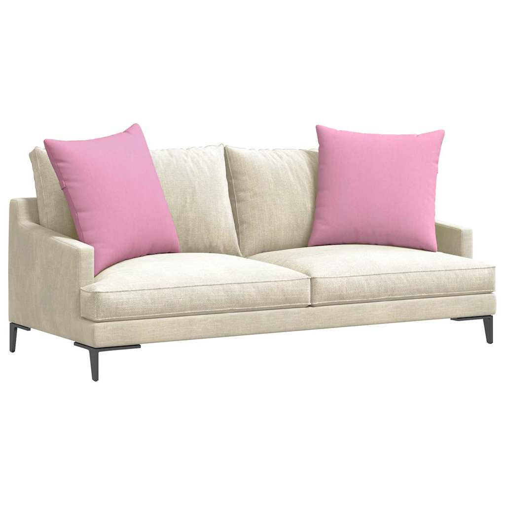 VidaXL coussins de canapé 2 pcs rose 60 x 60 cm tissu