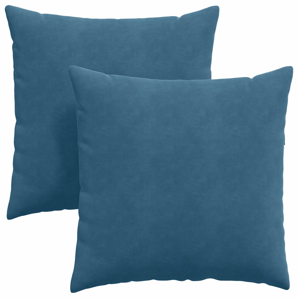 VidaXL coussins de canapé 2 pièces bleu 60 x 60 cm tissu corde
