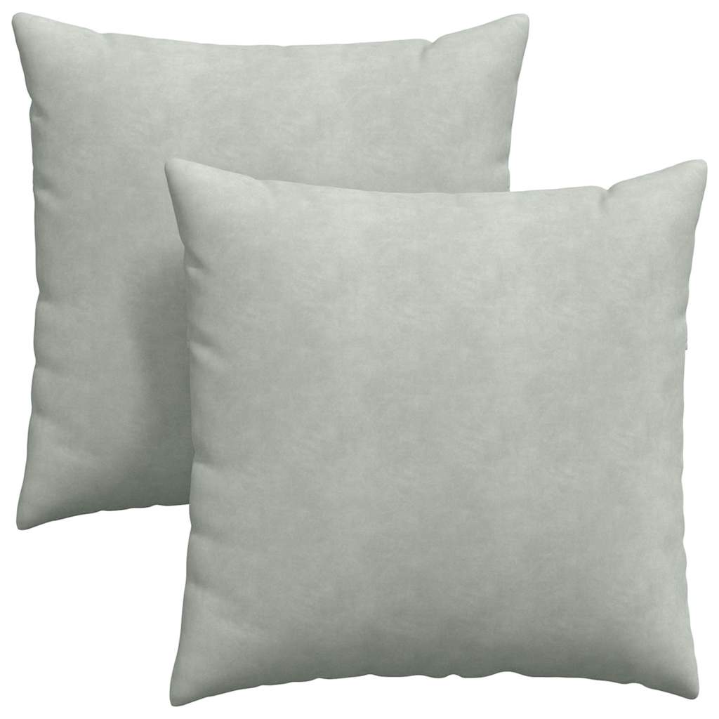 VidaXL coussins de canapé 2 pièces gris clair 60 x 60 cm tissu corde