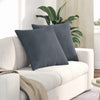 VidaXL coussins de canapé 2 pièces tissu corde gris foncé 60 x 60 cm