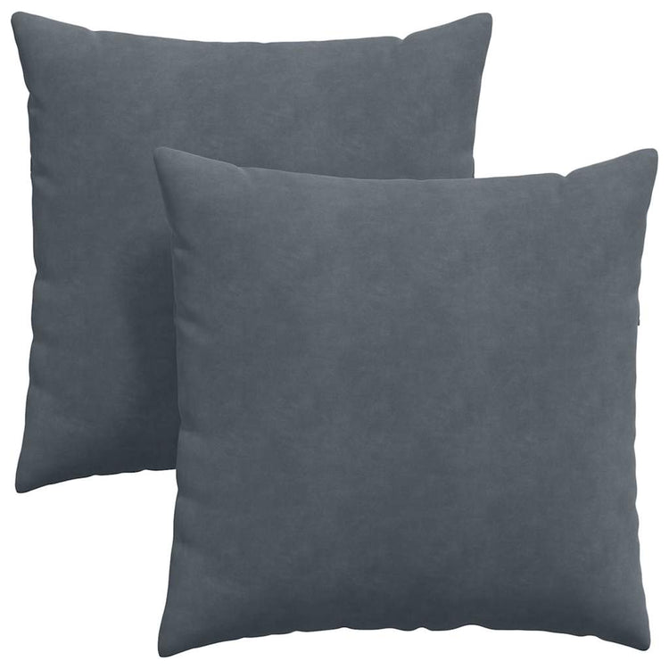 VidaXL coussins de canapé 2 pièces tissu corde gris foncé 60 x 60 cm