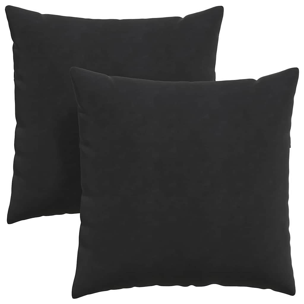VidaXL coussins de canapé 2 pièces noir 60 x 60 cm tissu corde