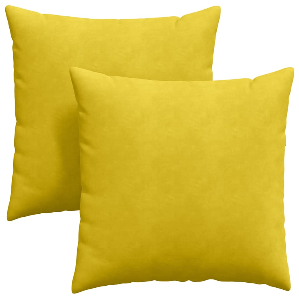 VidaXL coussins de canapé 2 pièces jaune 60 x 60 cm tissu corde
