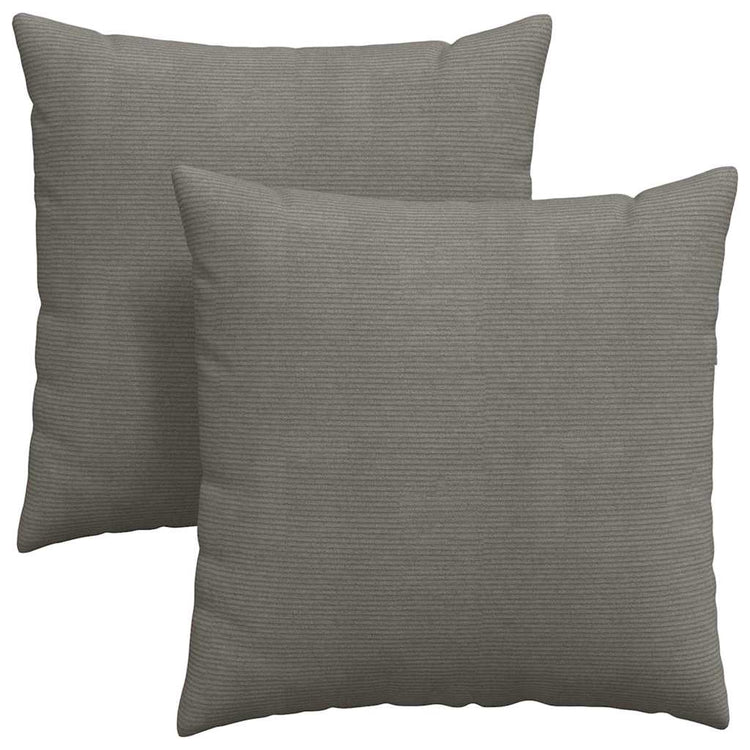 VidaXL coussins de canapé 2 pièces gris clair 60 x 60 cm tissu corde