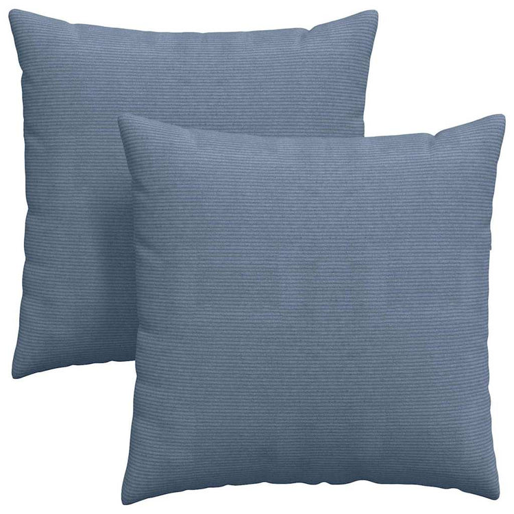 VidaXL coussins de canapé 2 pièces bleu 60 x 60 cm tissu corde