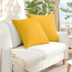 VidaXL coussins de canapé 2 pièces jaune clair 60 x 60 cm tissu corde