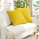 VidaXL coussins de canapé 2 pcs tissu jaune clair 80 x 80 cm